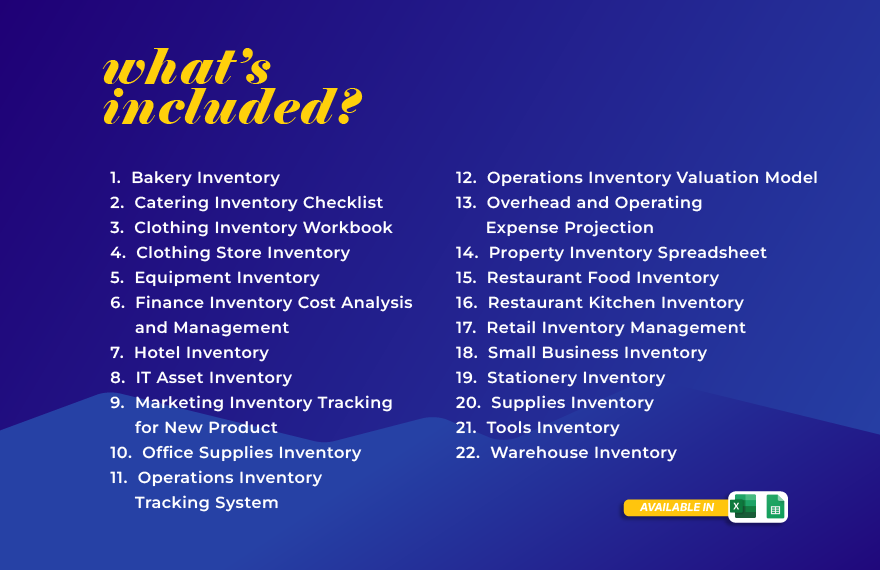 Inventory Commander: 20+ Inventory Templates for Excel & Google Sheets