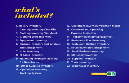 Inventory Commander: 20+ Inventory Templates for Excel & Google Sheets