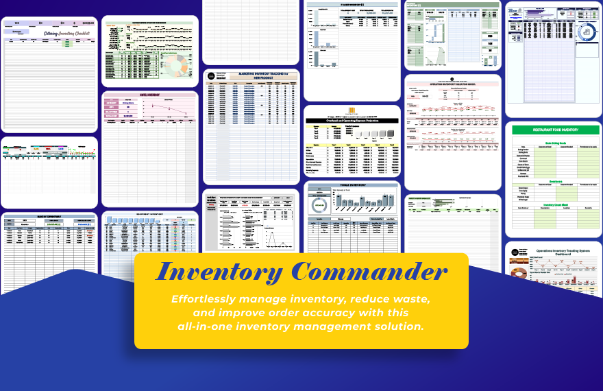 Inventory Commander: 20+ Inventory Templates for Excel & Google Sheets