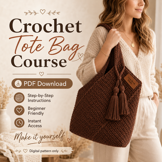 Stylish Crochet Tote Bag Course – PDF Pattern & Step-by-Step Guide