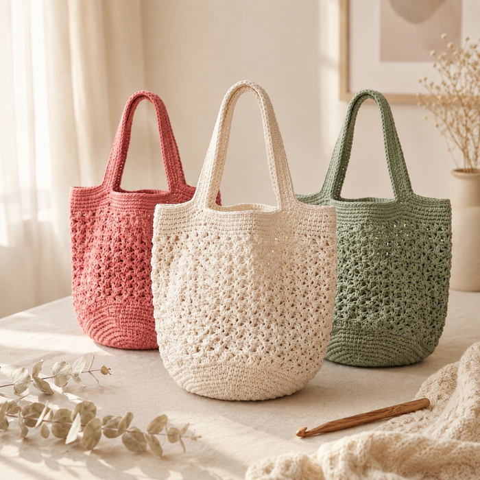 Market Tote Crochet Bag Pattern