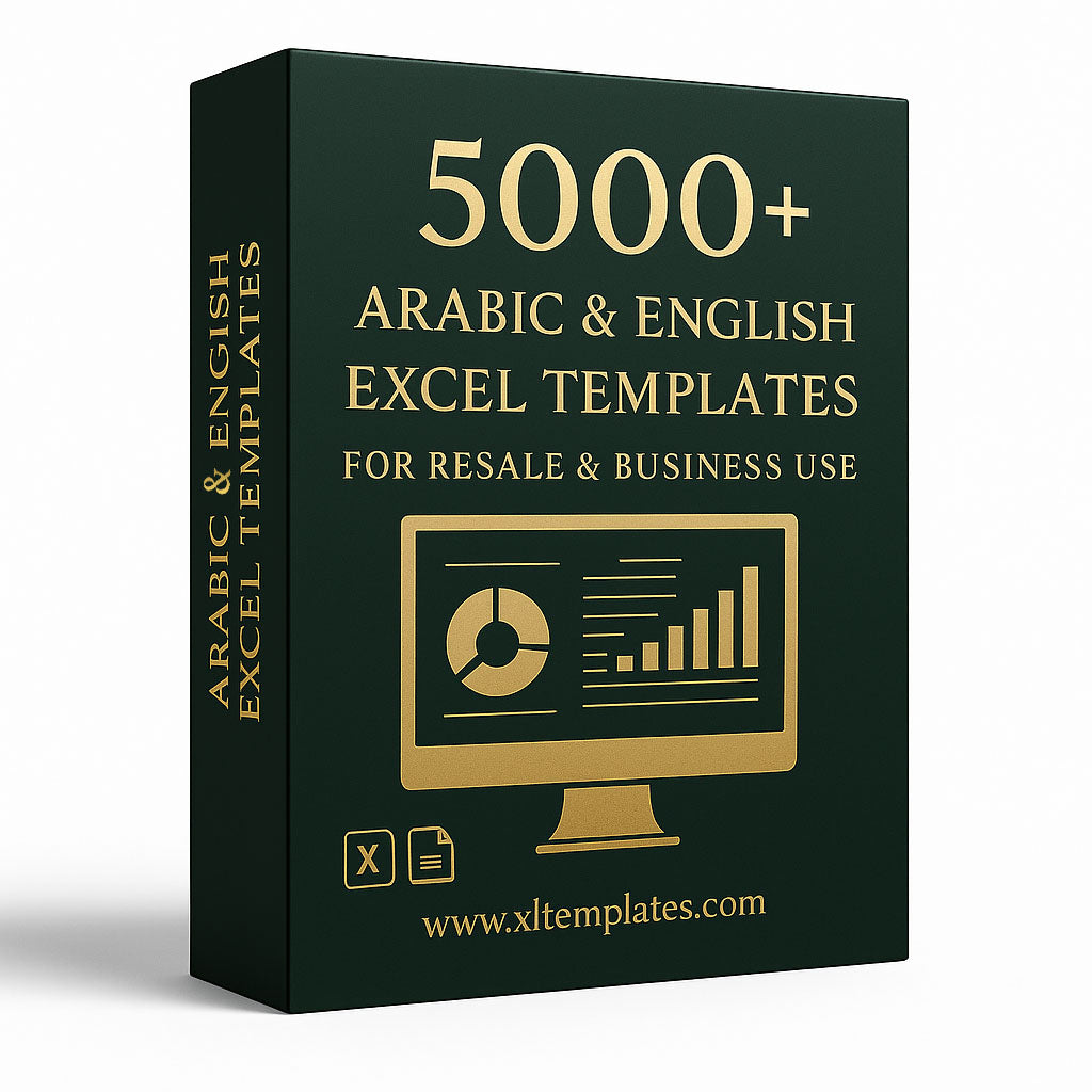 Commercial License: 5000+ Arabic & English Excel And Google Sheets Templates for Resale & Business Use –  One-Time