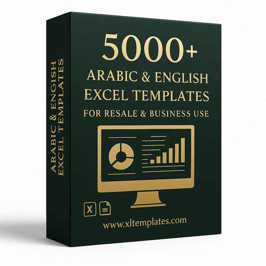 Commercial License: 5000+ Arabic & English Excel And Google Sheets Templates for Resale & Business Use –  One-Time