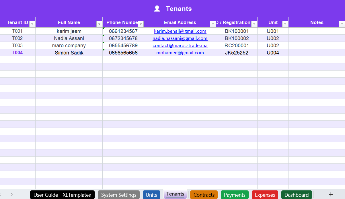 Tenants Screenshot